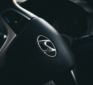 Interior of black hyundai